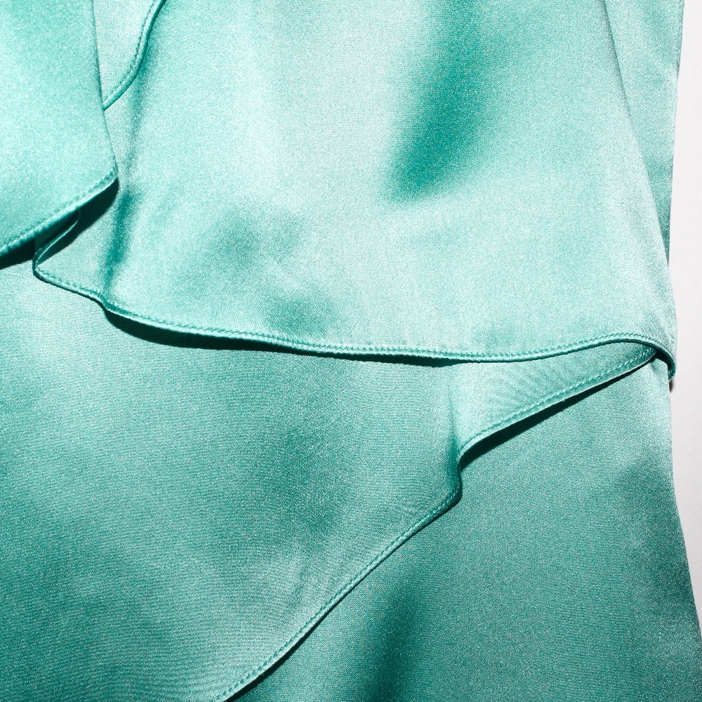 Talbots Pure Silk Layered Ruffle Blouse - Picture 8 of 16